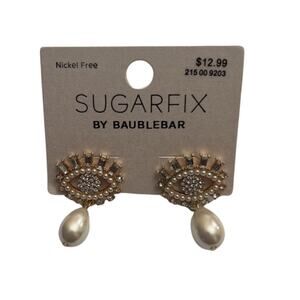 SUGARFIX by Baublebar Faux Pearl Evil Eye Drop Earrings